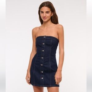 NWT Abercrombie Strapless Denim Mini Dress